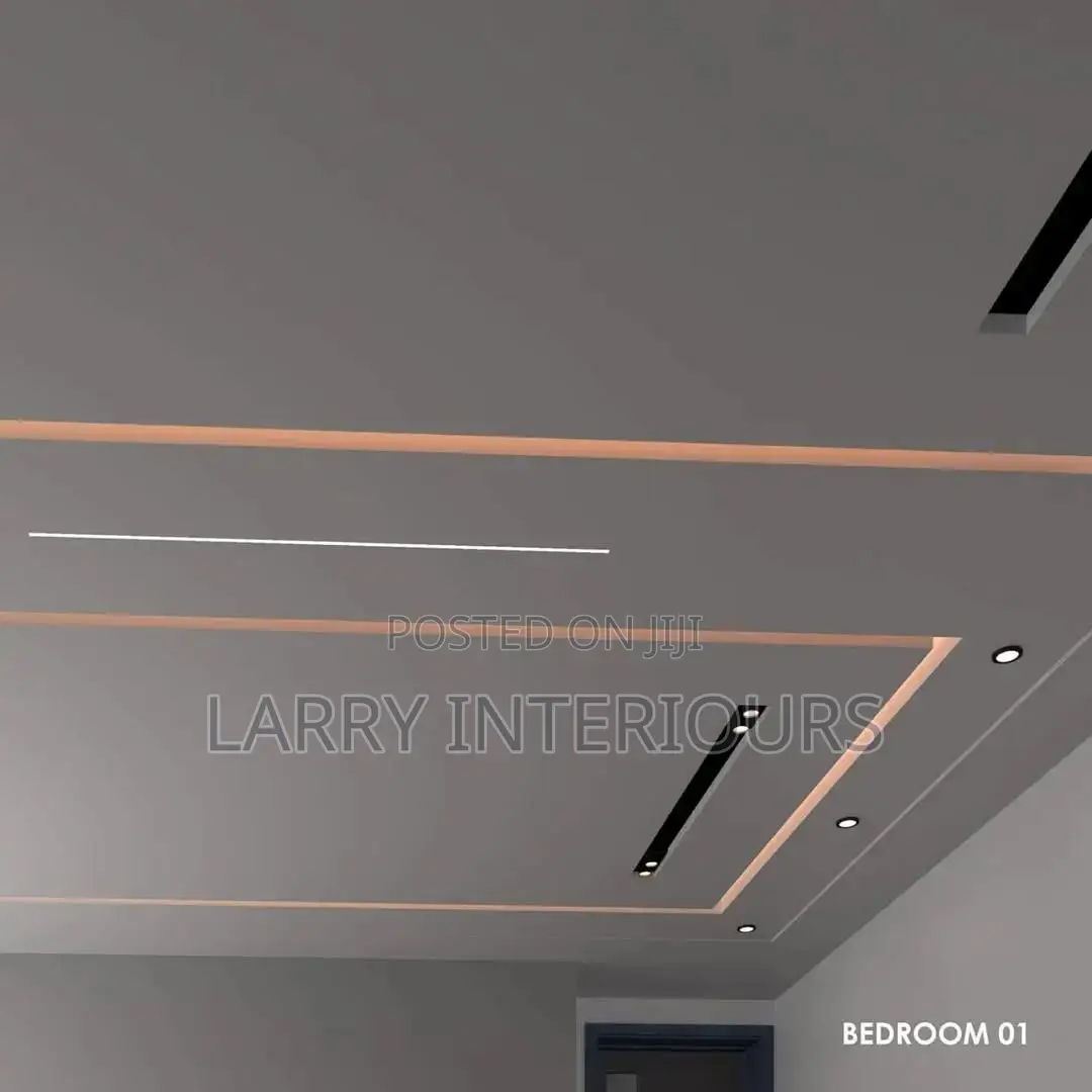 Modern Gypsum Ceiling With Led Lights