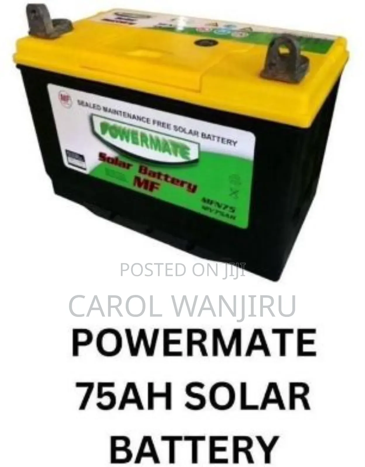 Quality 75ah Powermate Solar Battery/75ah Powermate Solar Battery
