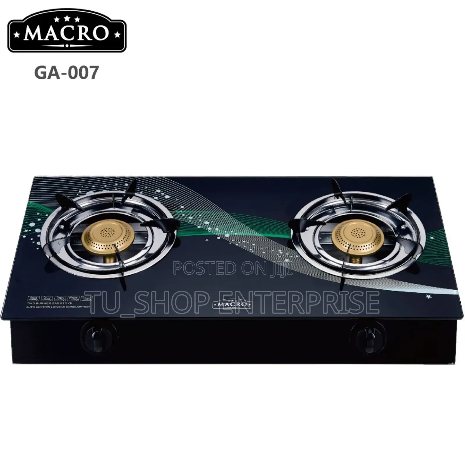 Nunix Macro 2 Burner Glass Cooker – Stylish Efficient Cooking