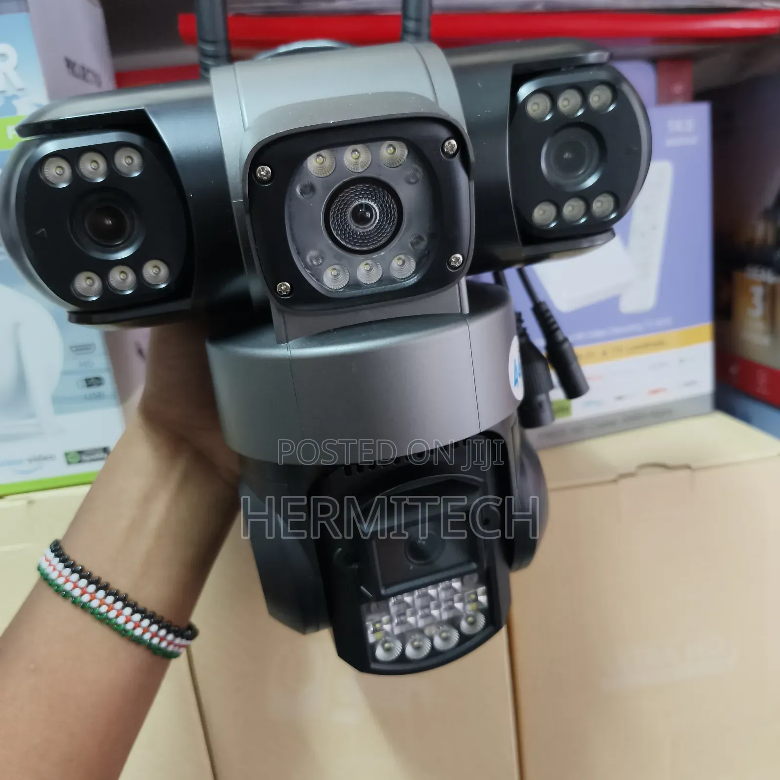 Smart Home Triple Lens CCTV Camera 4g Sim Card Support