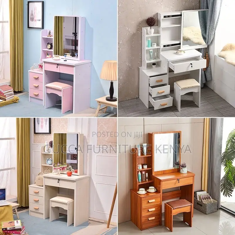 Dressers: Modern White Vanity Bedroom Dressing Table