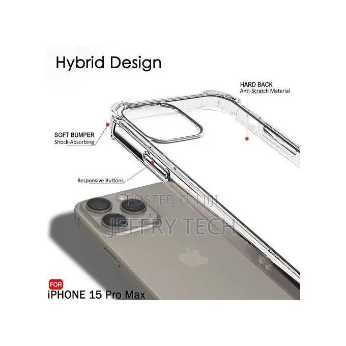 Fynix Crystal Clear Hard Pc Case for iPhone 15 Pro Max