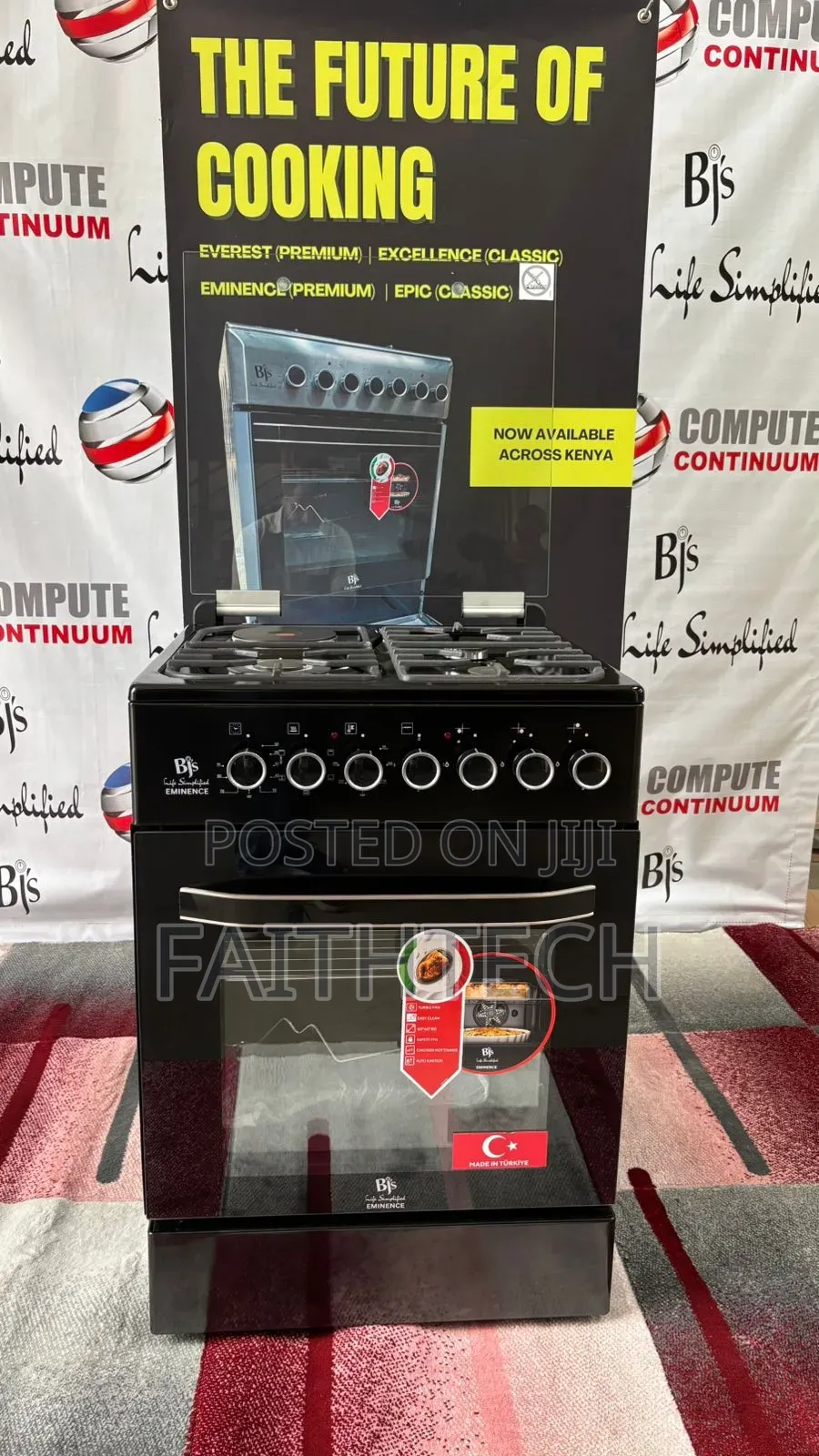  Eminence Black – 60×60 Premium Cooker
 3 Gas + 1 Rapid Hotplate