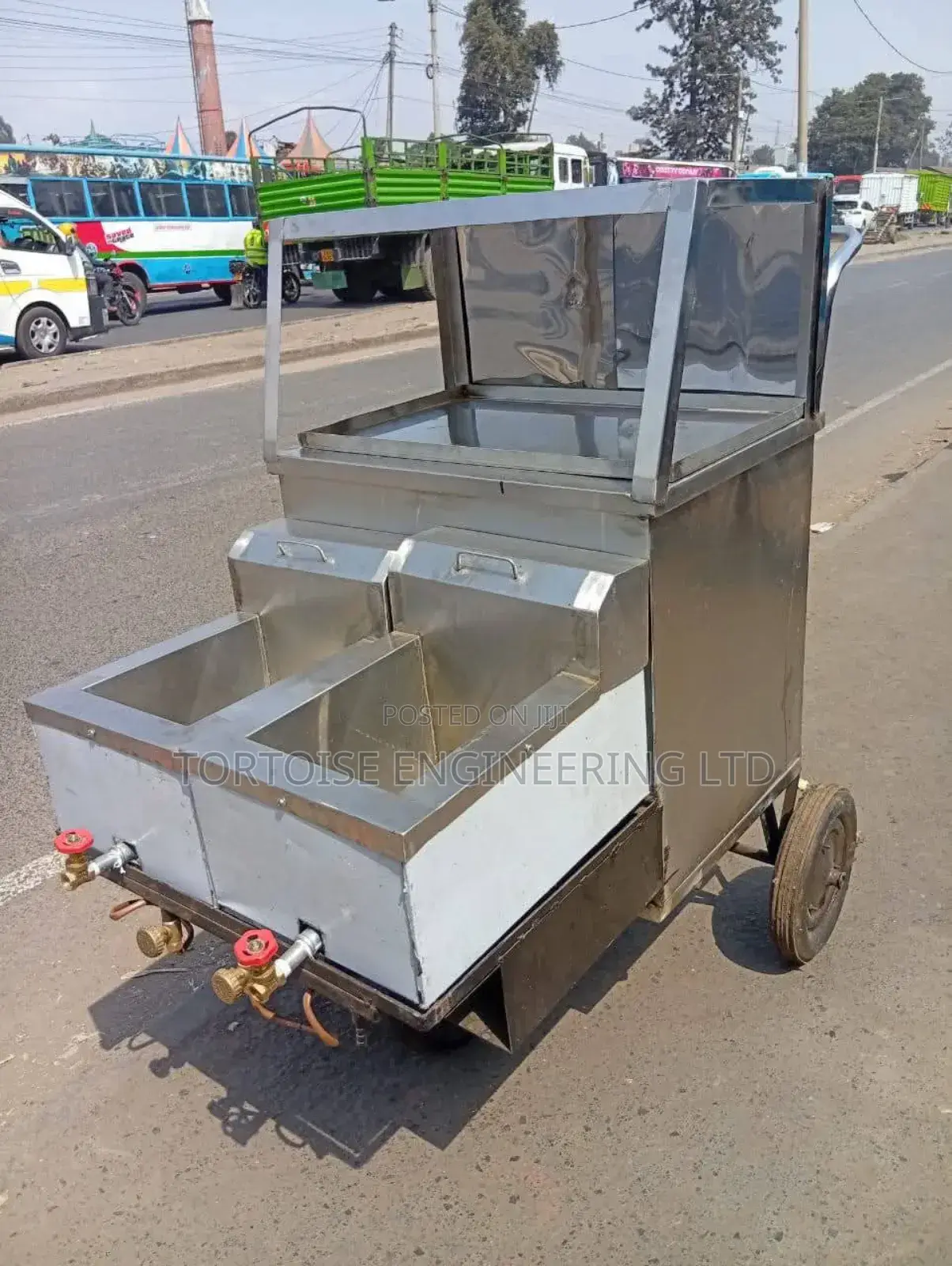 Stainless Steel Trolley,Deep Fryer Gas Capacity 26litres