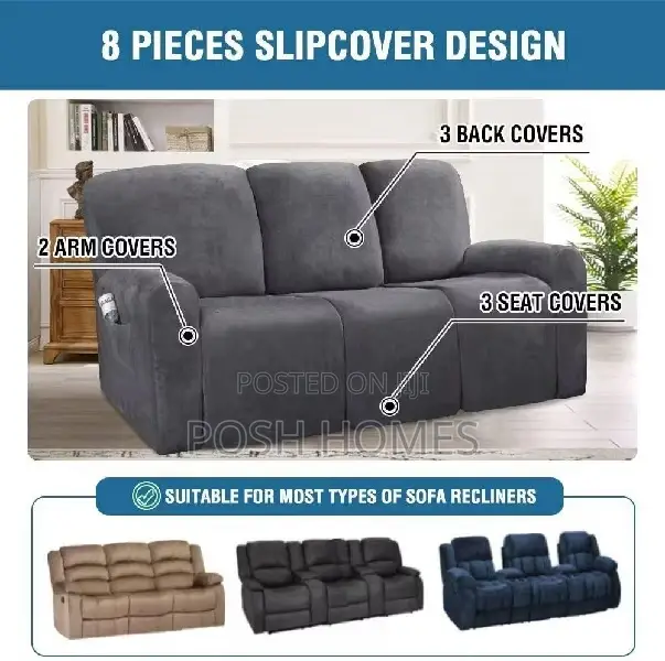 High Stretch Velvet Sofa Covers