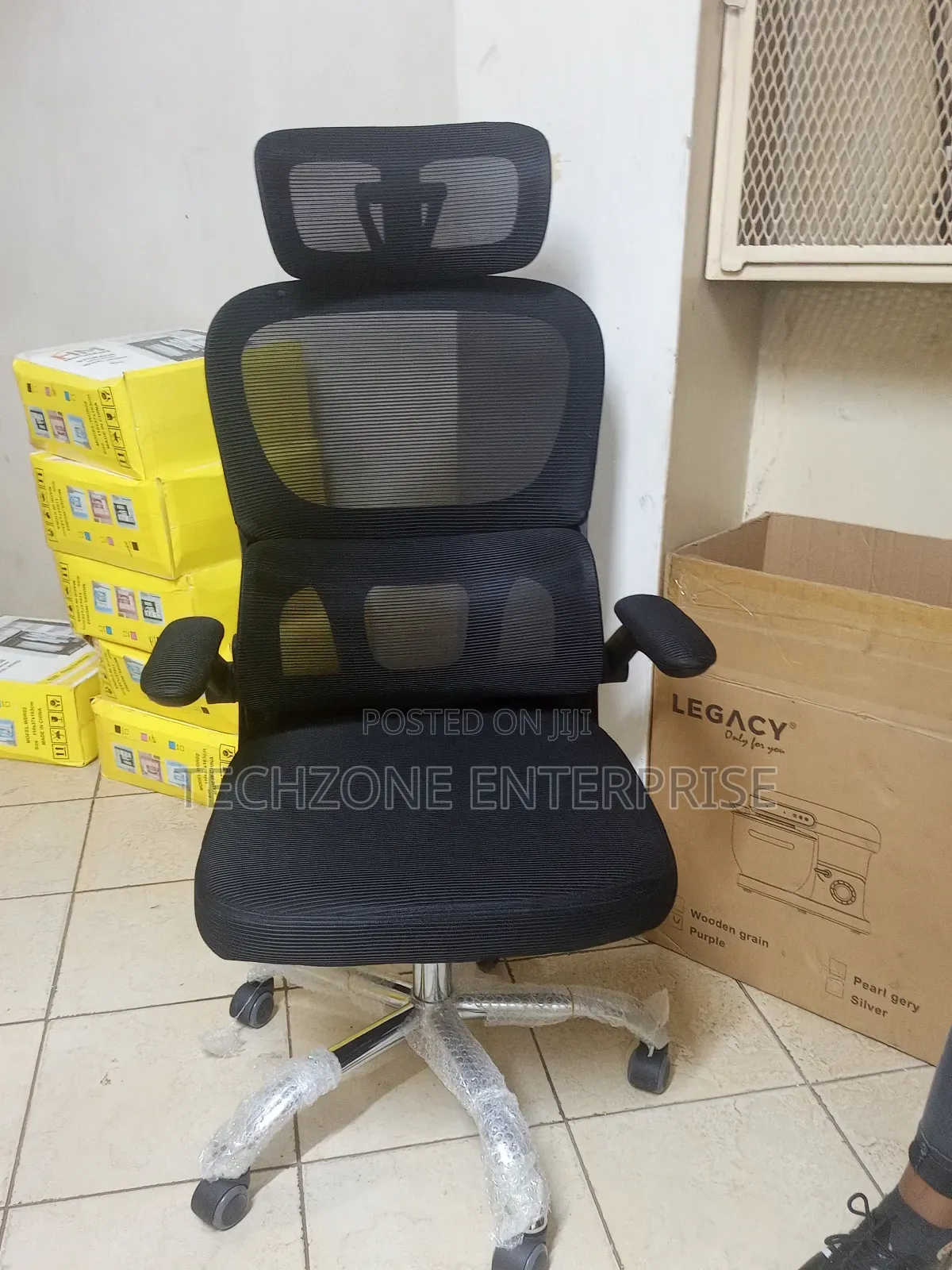 Orthopedic High Back Office Chair With Lumbar Support 