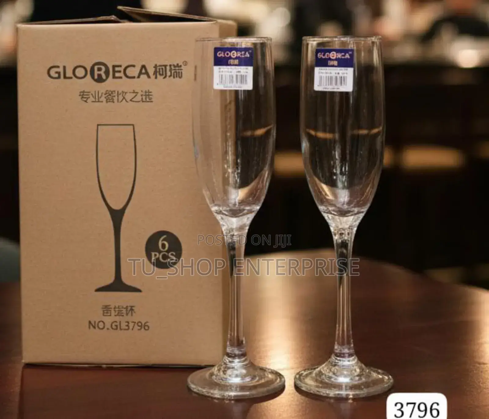 Elegant Set of 6 Champagne Glasses – Crystal Clear Flute Glasses.