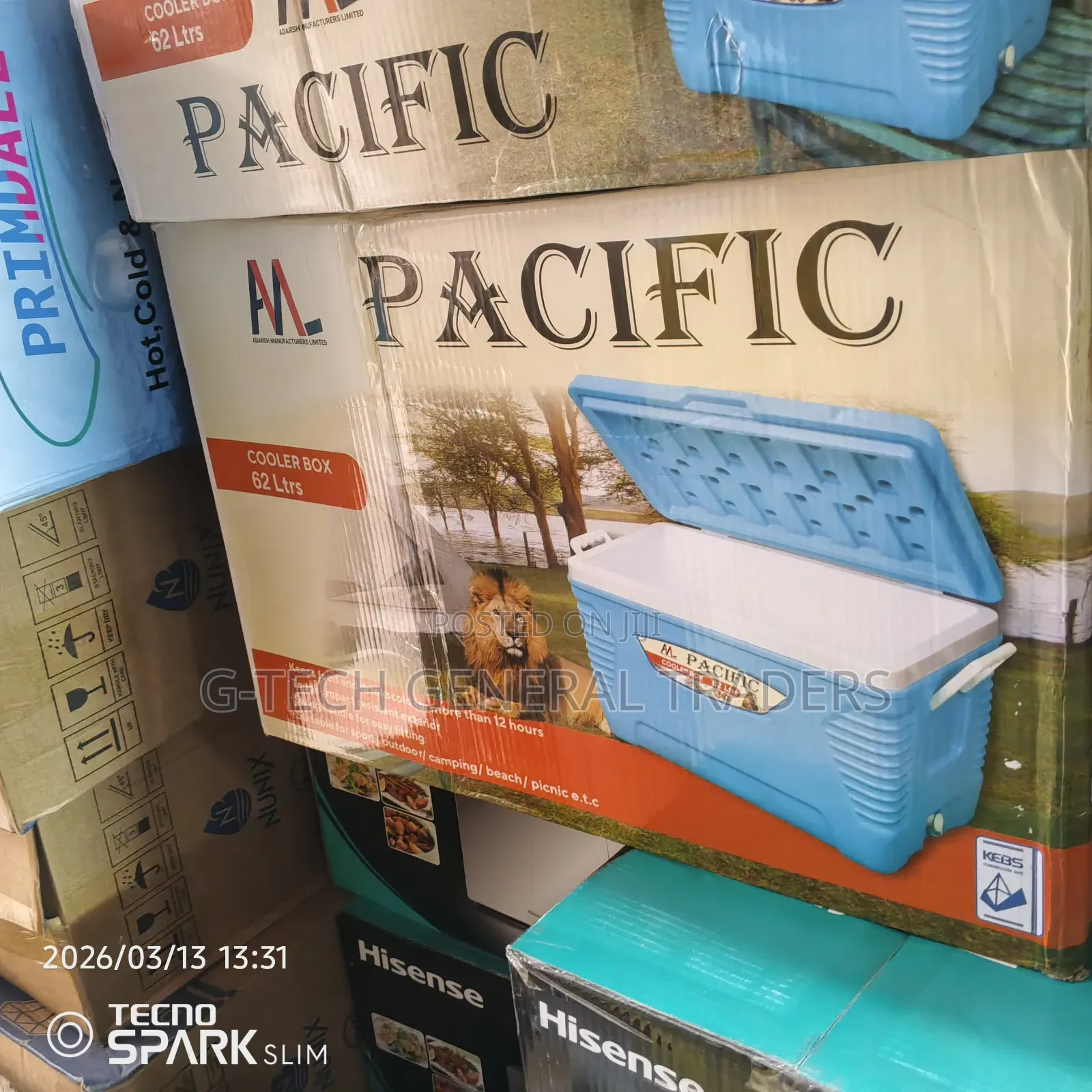 Pacific 61l Extra Large Capacity Cooler Box