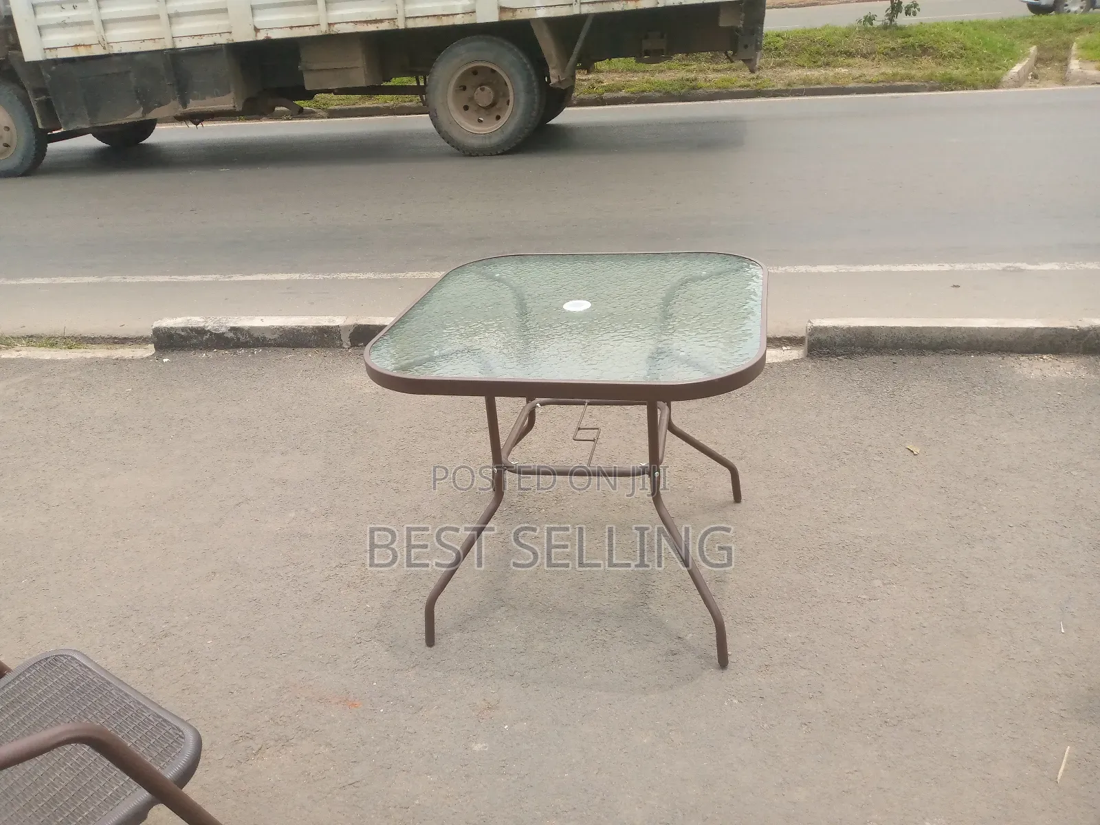 Squared Brown Outdoor Table
