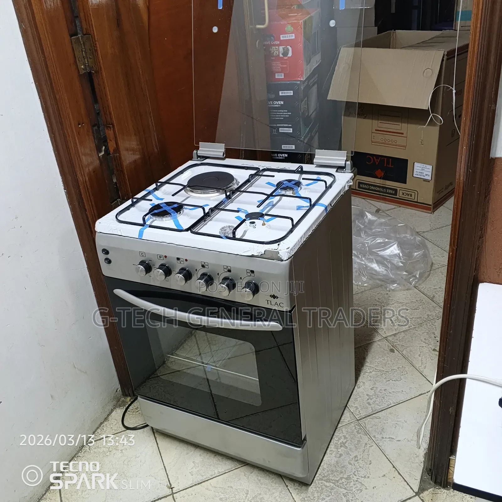 Tlac 3gas +1hotplate 60*60 Cooker With Gas Sensor/Electric Oven
