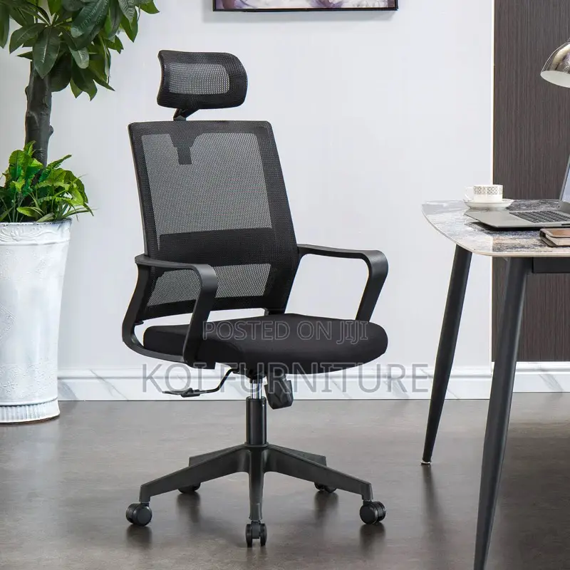 Office Chair : Modern Black Mesh Task Chair
