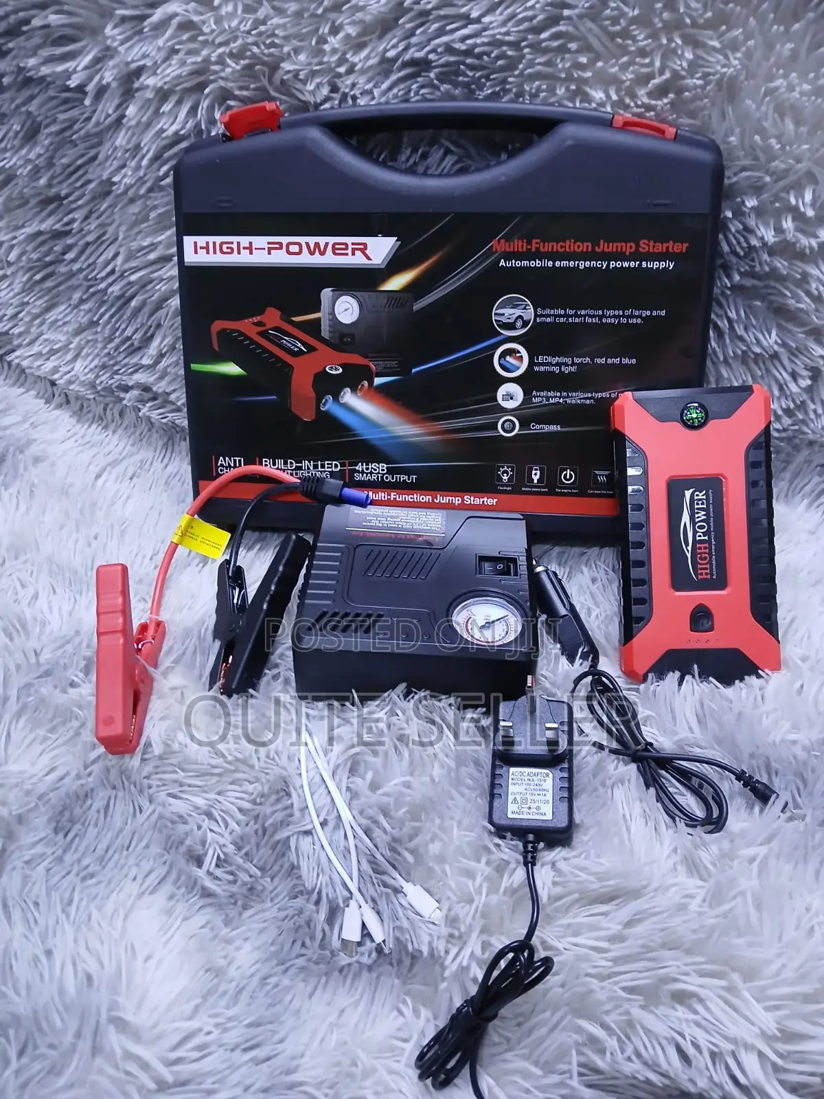 High-Capacity Battery for Jump-Starting Emergencies Outdoor Adventures