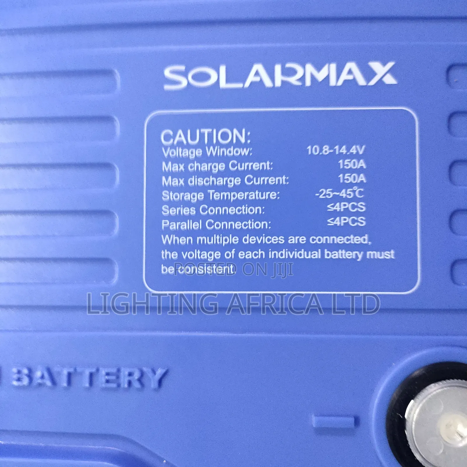 200ah - 12v Solarmax Lithium Solar Battery - Tv,Mini Fridge Lights