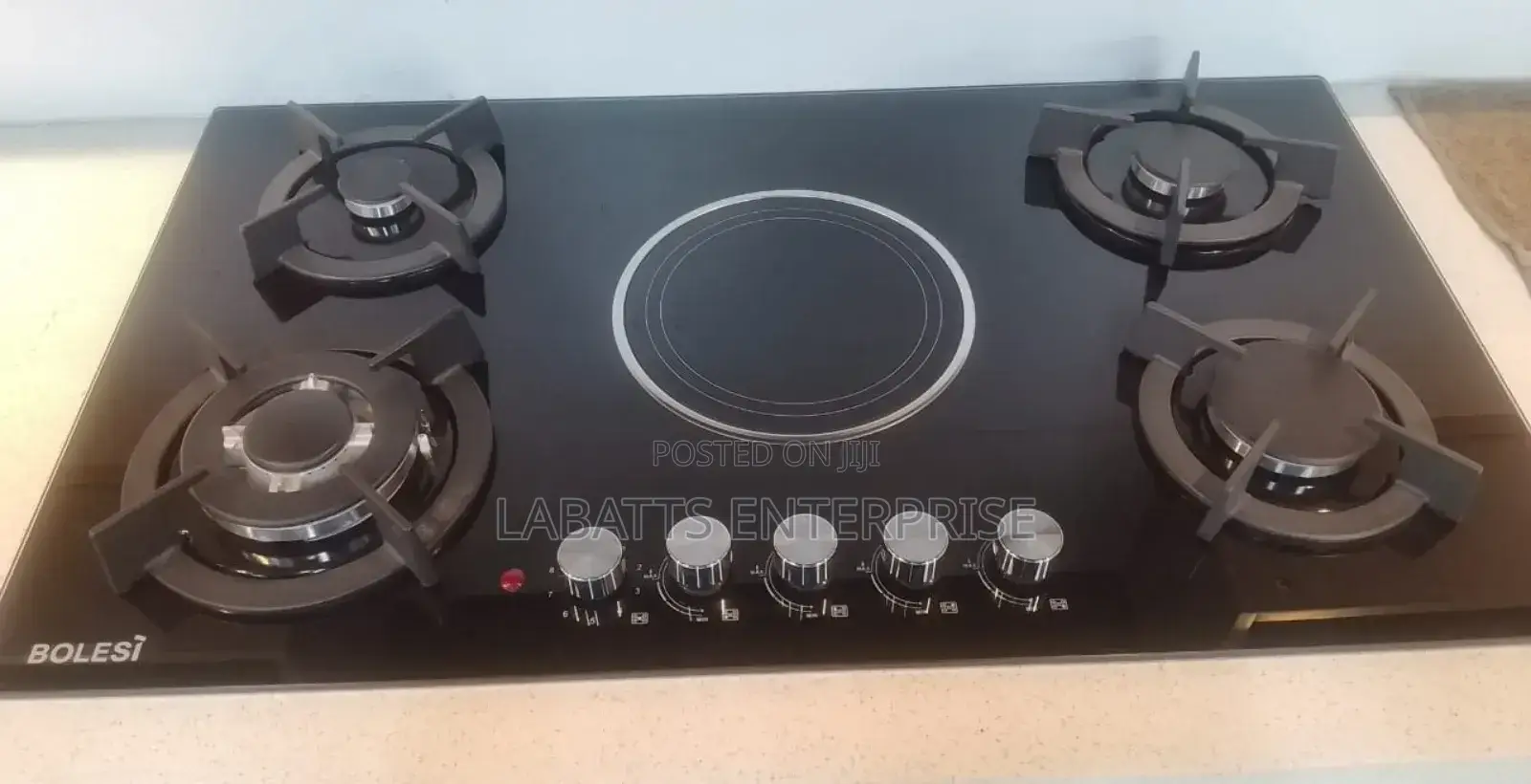 Bolesi Hob 4 Gas Burners +1 Infrared Electric Built in Hob