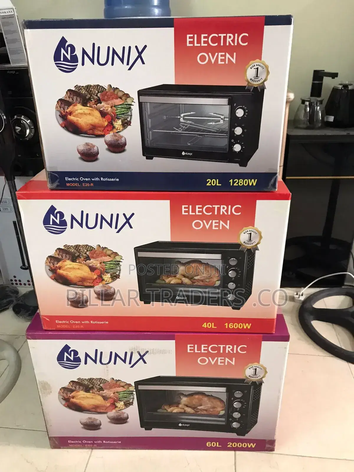 Electric Oven With Rotisserie Nunix E20-R 20l 1280watts