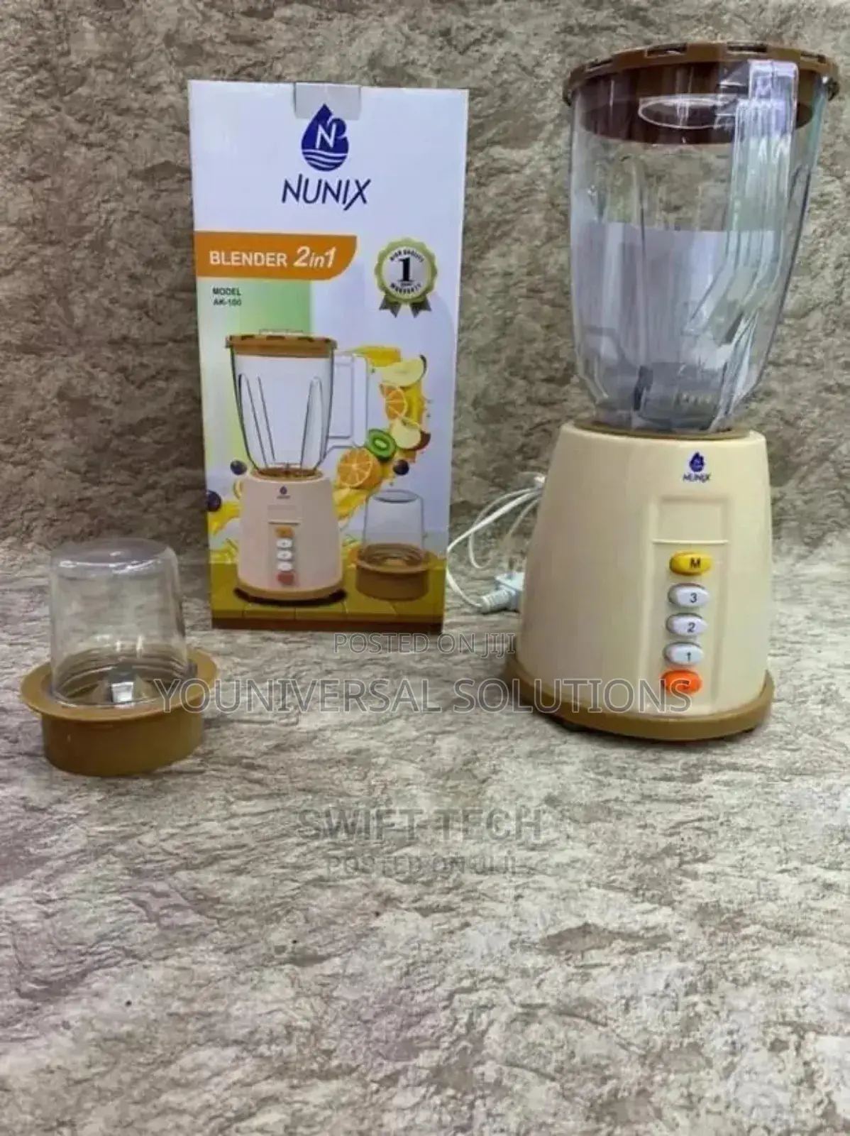 Nunix Ak-100 - 2 in 1 Blender With Grinding Machine - 1.5l