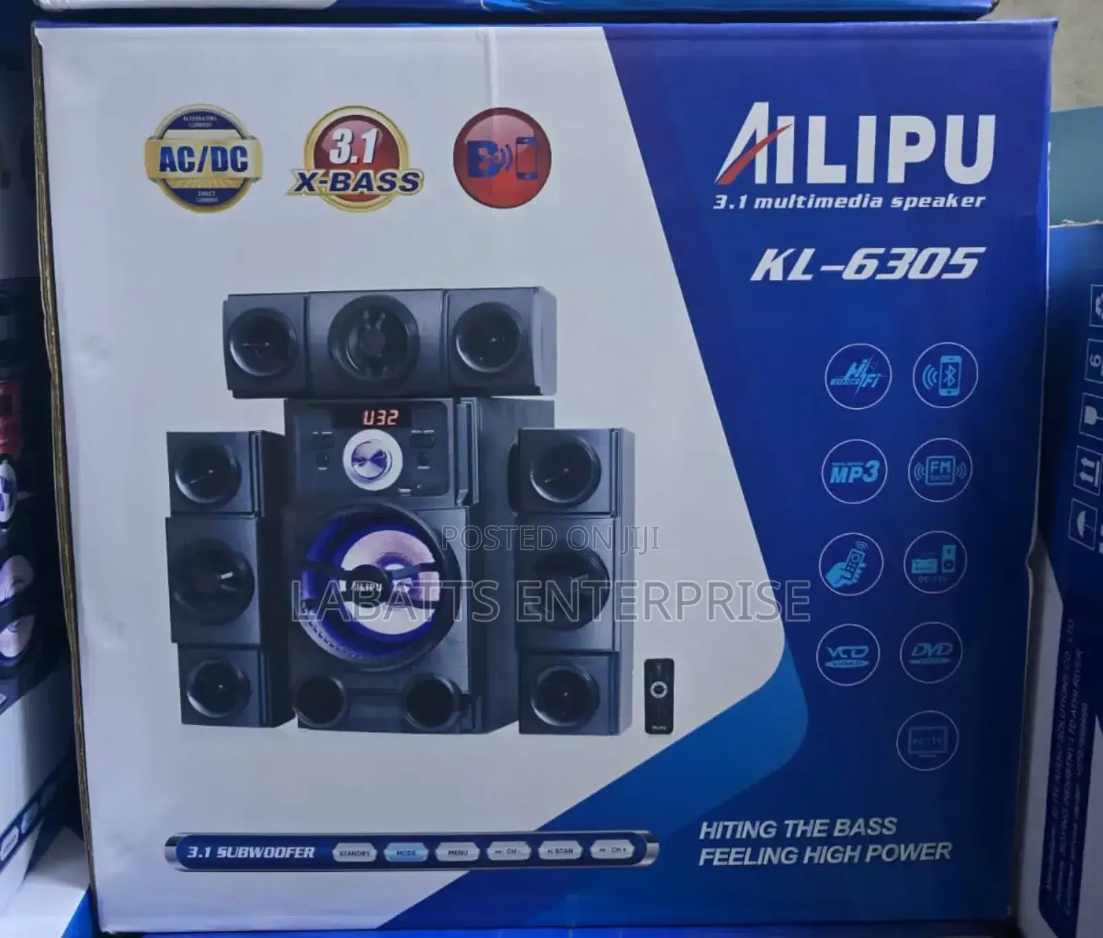 3.1ch Ailipu Homethearte Multimedia Speaker System Woofer