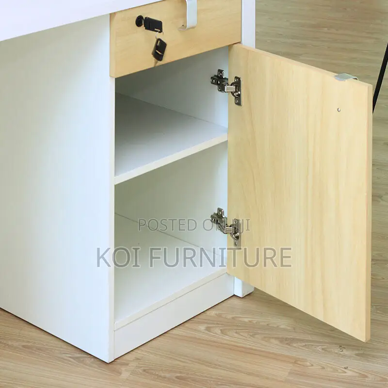 Office Desk : 1.6m Modern Two-Tone Reception Desk