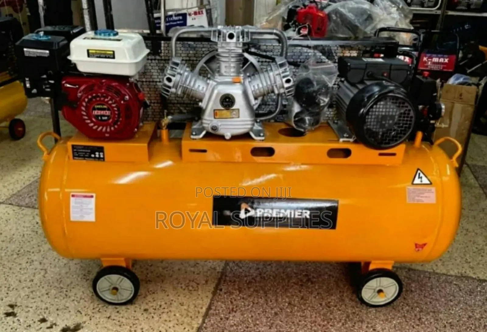 300l Air Compressor 2 in 1 Petrol Electric 3 Piston