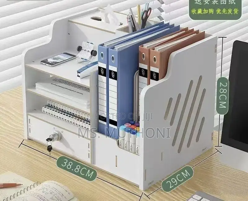 Diy White Wooden Desktop Organizer