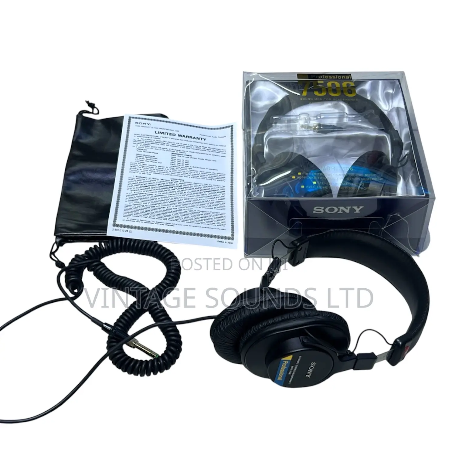 Sony MDR-7506 Studio Monitor Headphones -Standard for Mixing