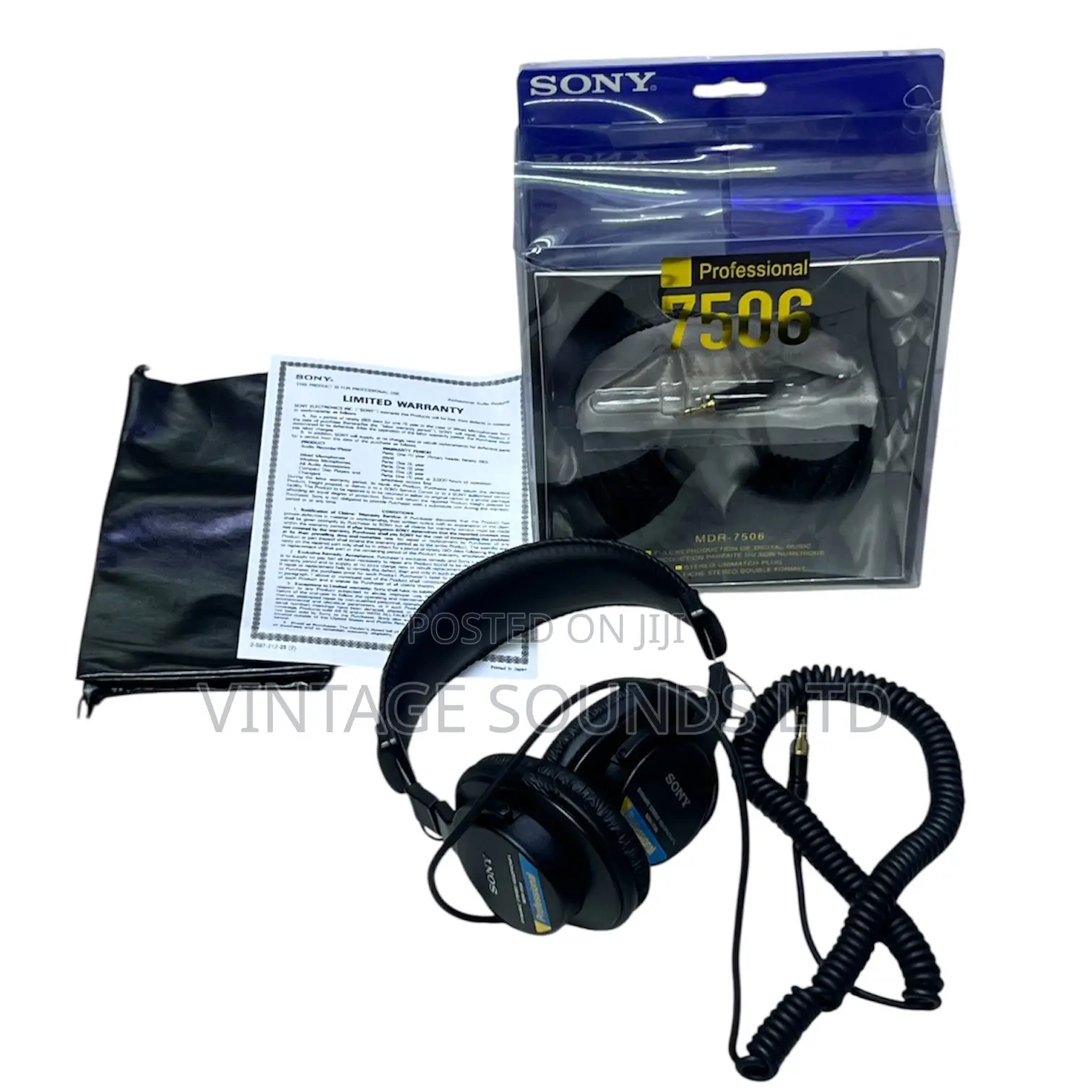 Sony MDR-7506 Studio Monitor Headphones -Standard for Mixing