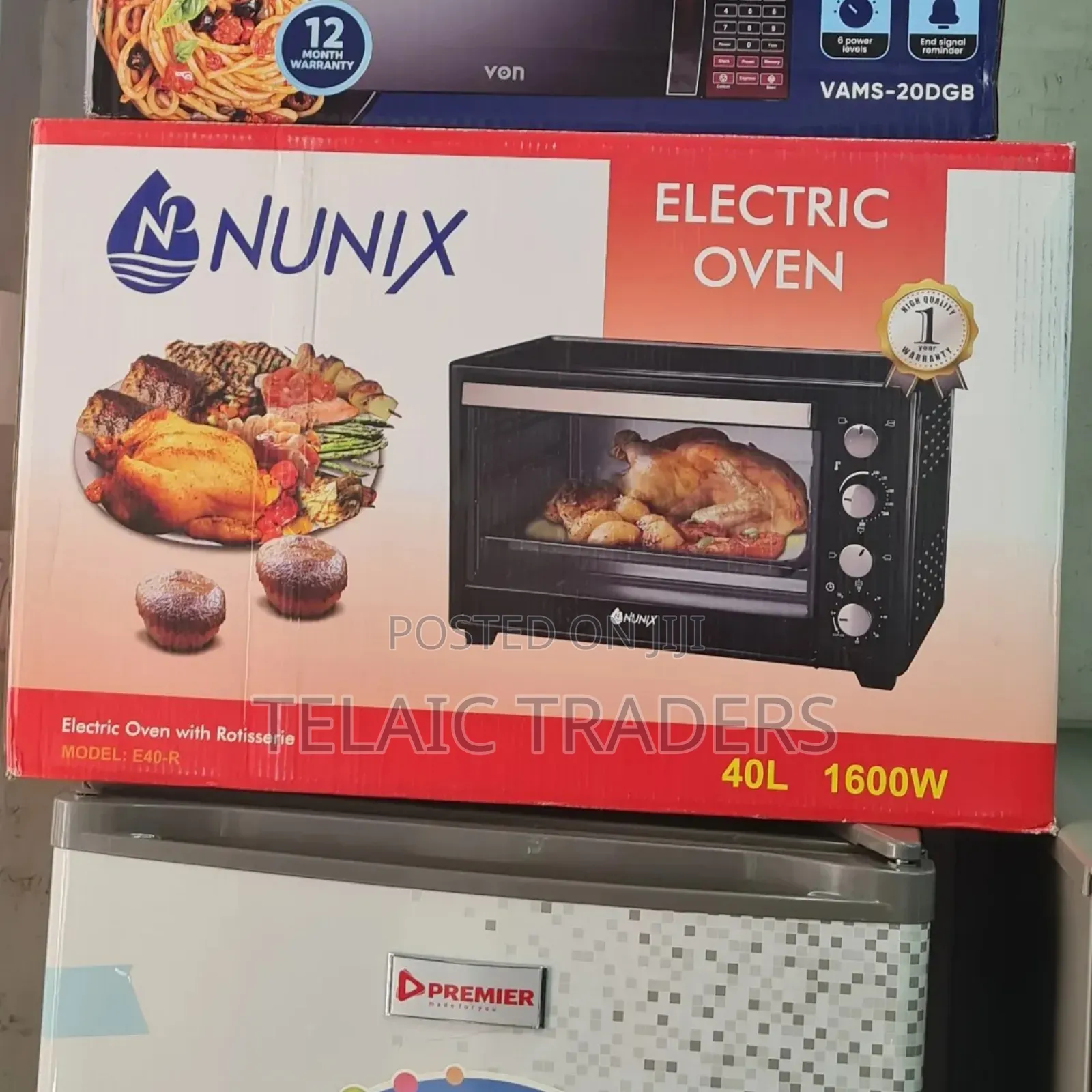 Nunix 40l 4 Knobs Electric Oven With Rotisserie