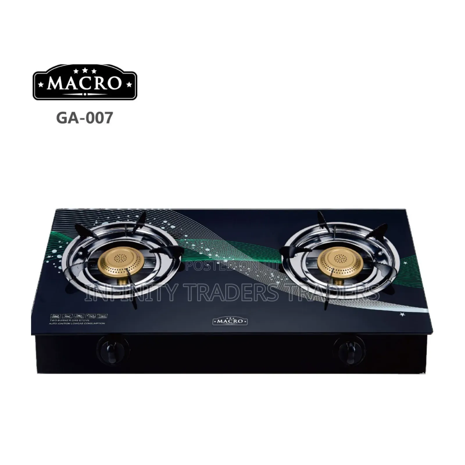 Nunix Macro 2 Glass Burner Cooker