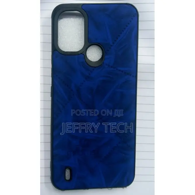 Nokia C21 Plus, Blue Leather Classy Fashion Cover Case./
