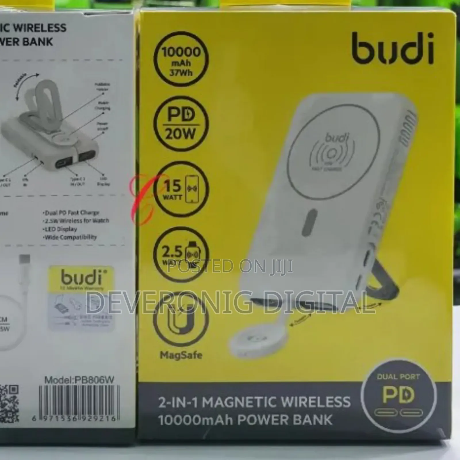 10,000mah 2-in-1 Magnetic Wireless Power Bank With Smart Watch Charger