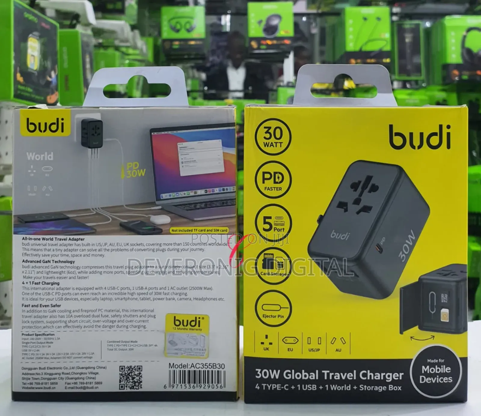 Budi Ac355b30 *30w Global Travel Charger