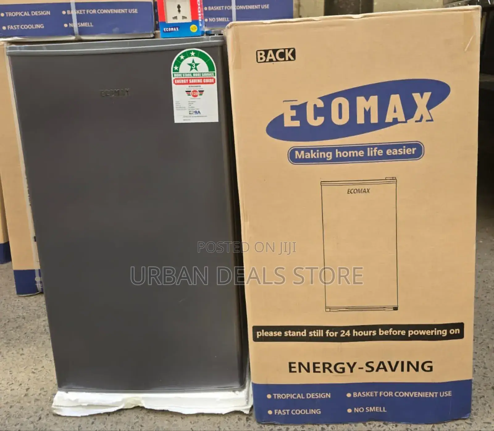 Ecomax 90l Dark Silver Single Door Refrigerator With Free Guard