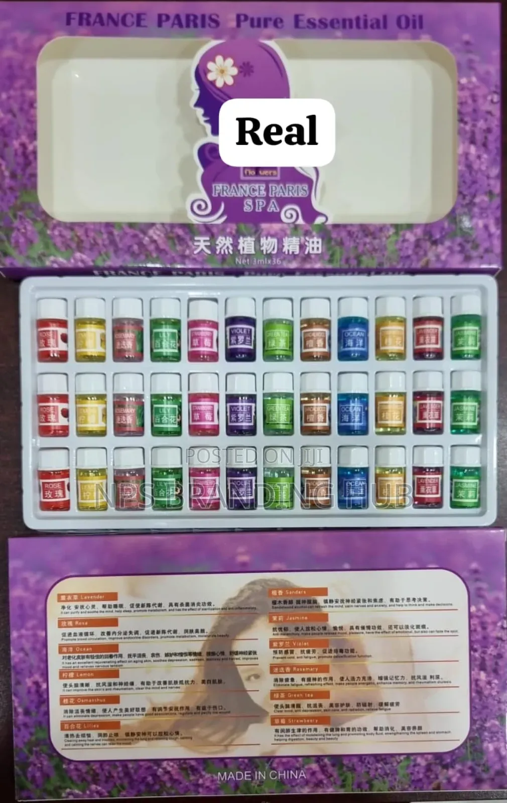 3ml X 36pc Essential Oils Pack 12 Scents P.O