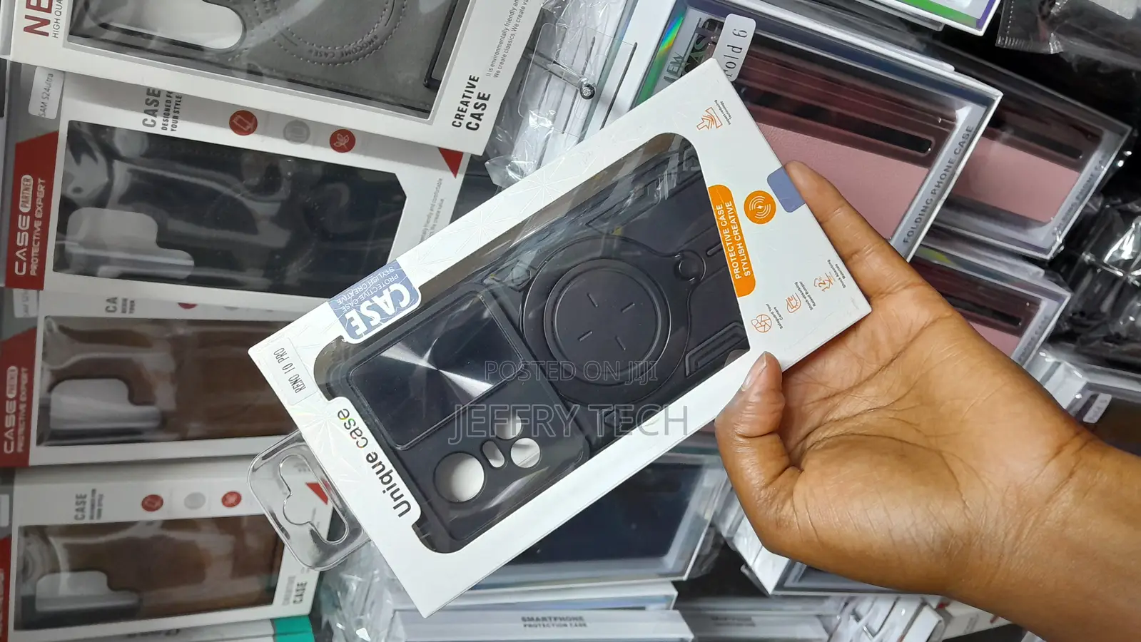 Mobiker Oppo Reno 10 Pro Magnetic Case With Built-in Metal Ring Stand