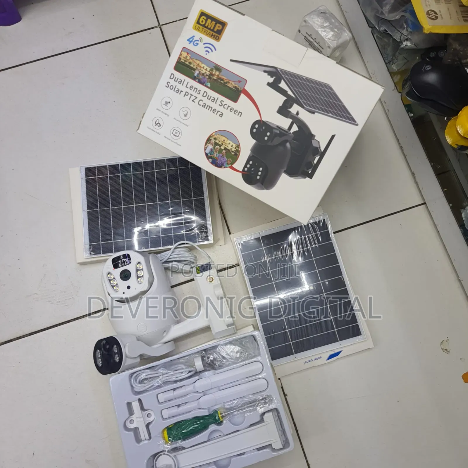 6mp Dual Lens Solar Cameras CCTV Camera