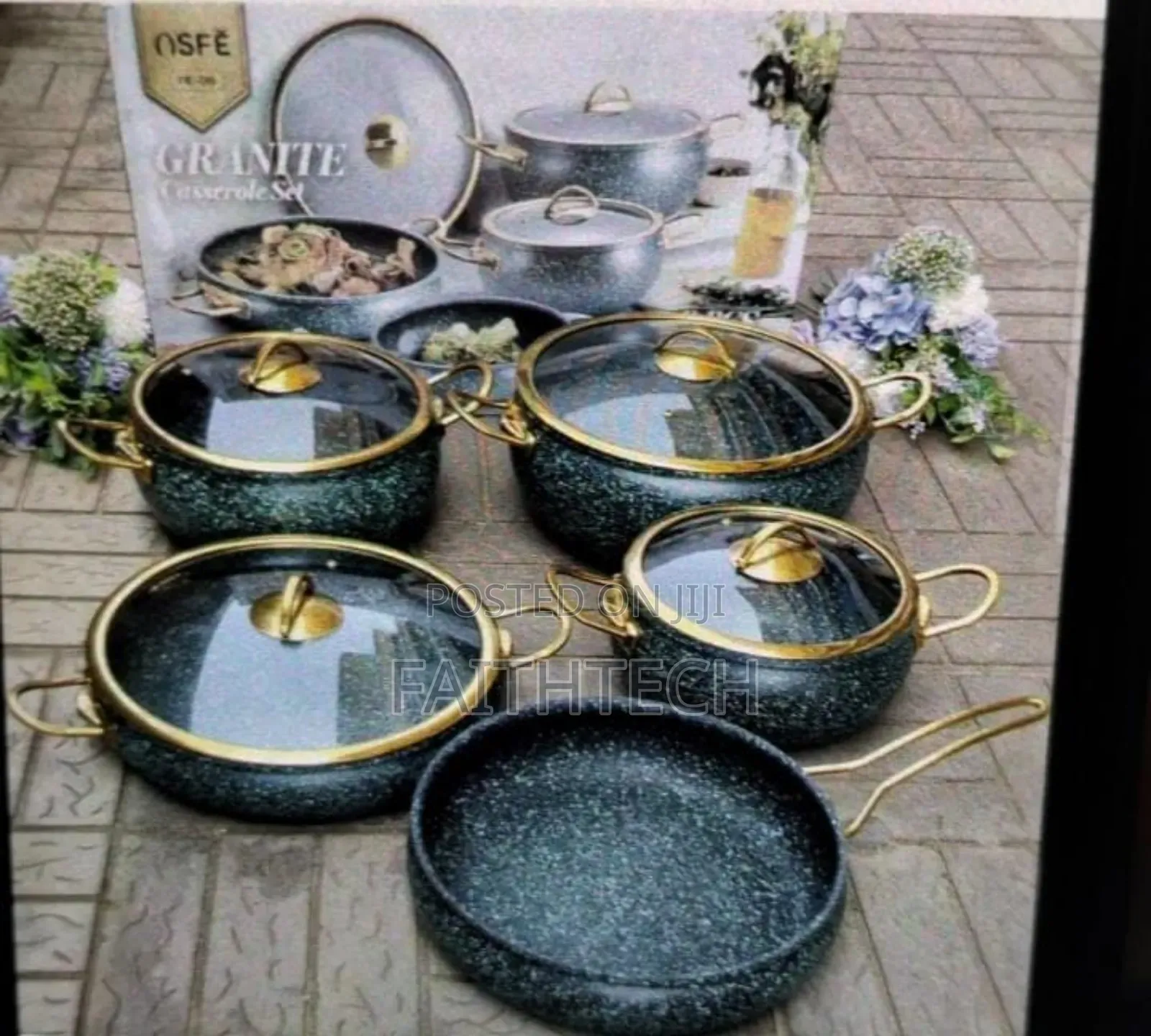 *9pcs Granite Coating Kitchen Cookware Set* Brand Nsfe