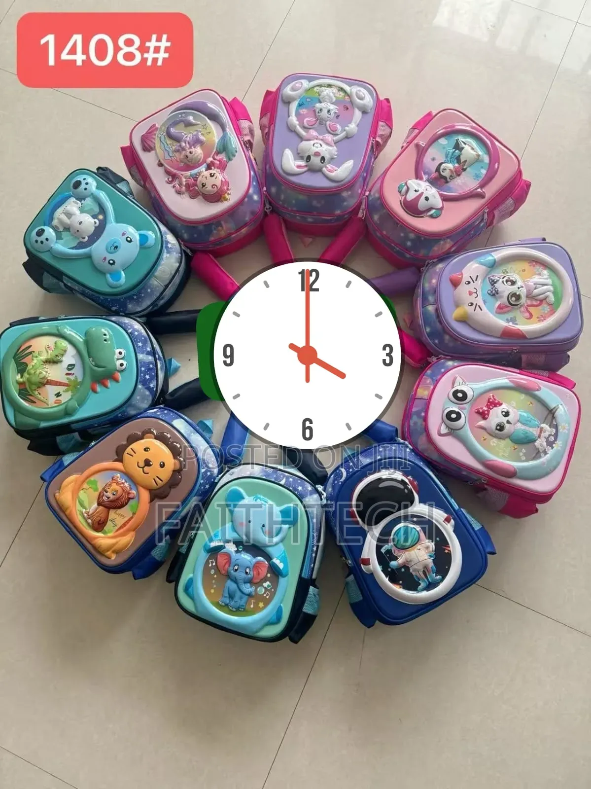 New In! 2 N 1 Cartoon Themed School Backpack