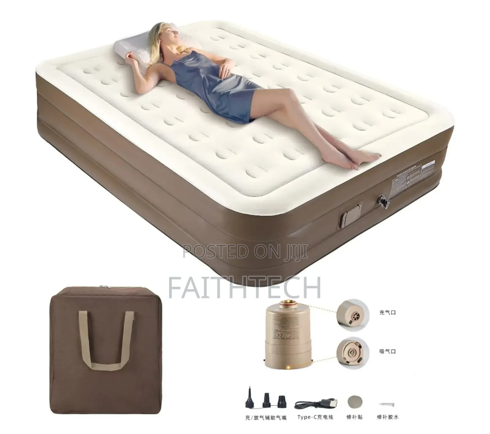 Inflatable Mattress
Available Colour Beige/Brown