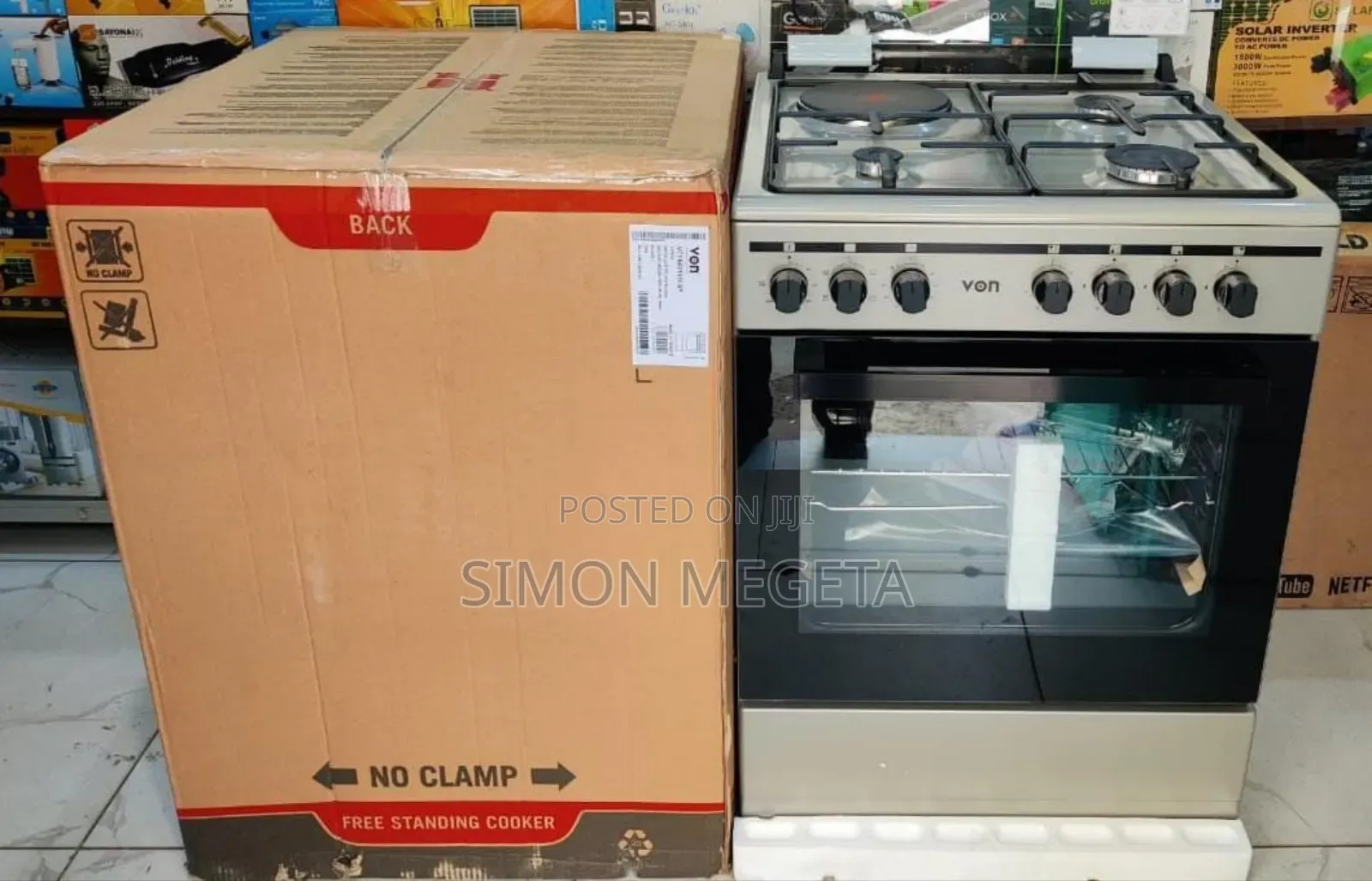 60cmx60cm Von 3 Gas + 1 Electric Rapid Plate