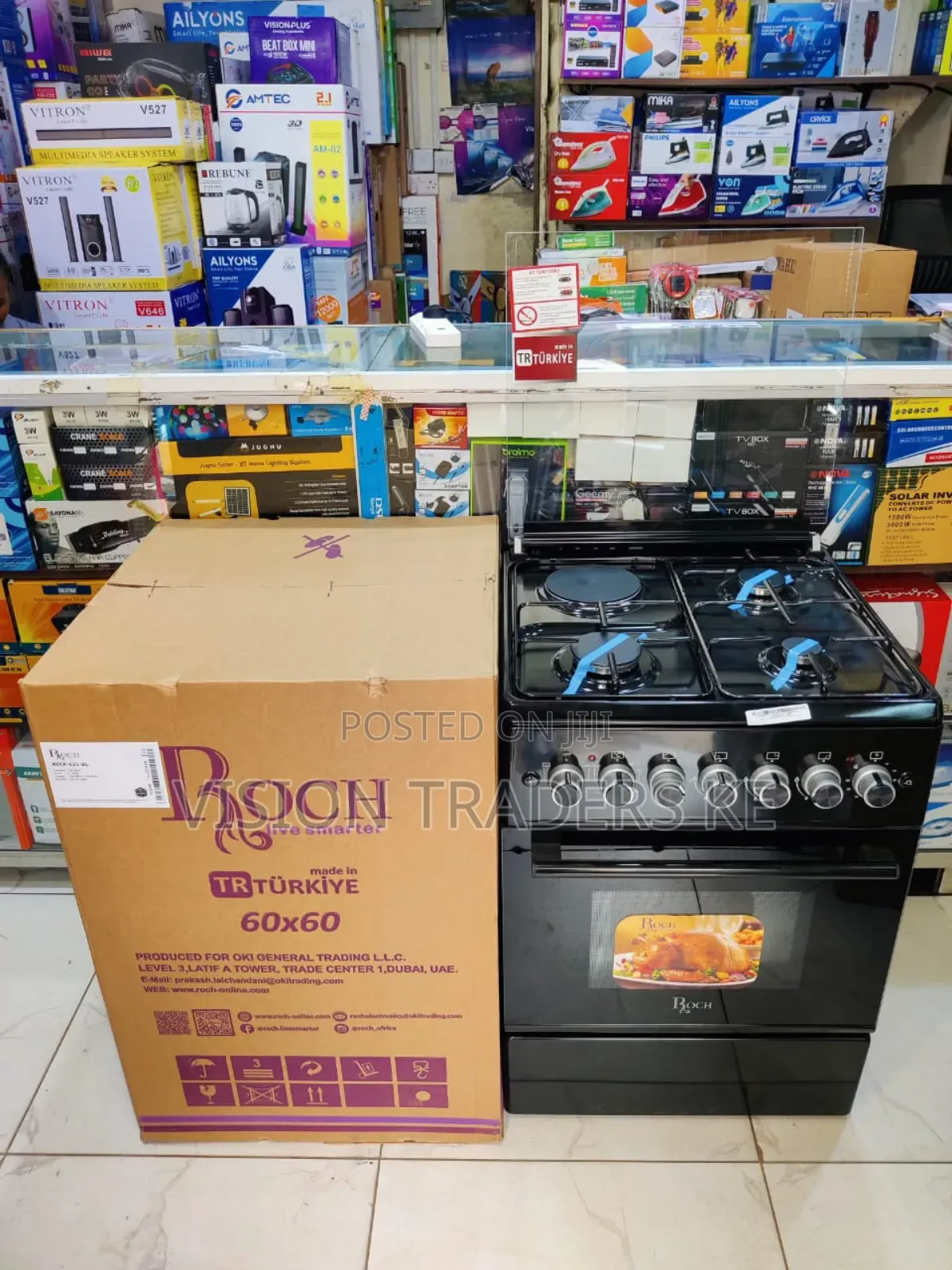 Roch 60*60cm 3g + 1e Standing Cooker With Gas Oven and Timer