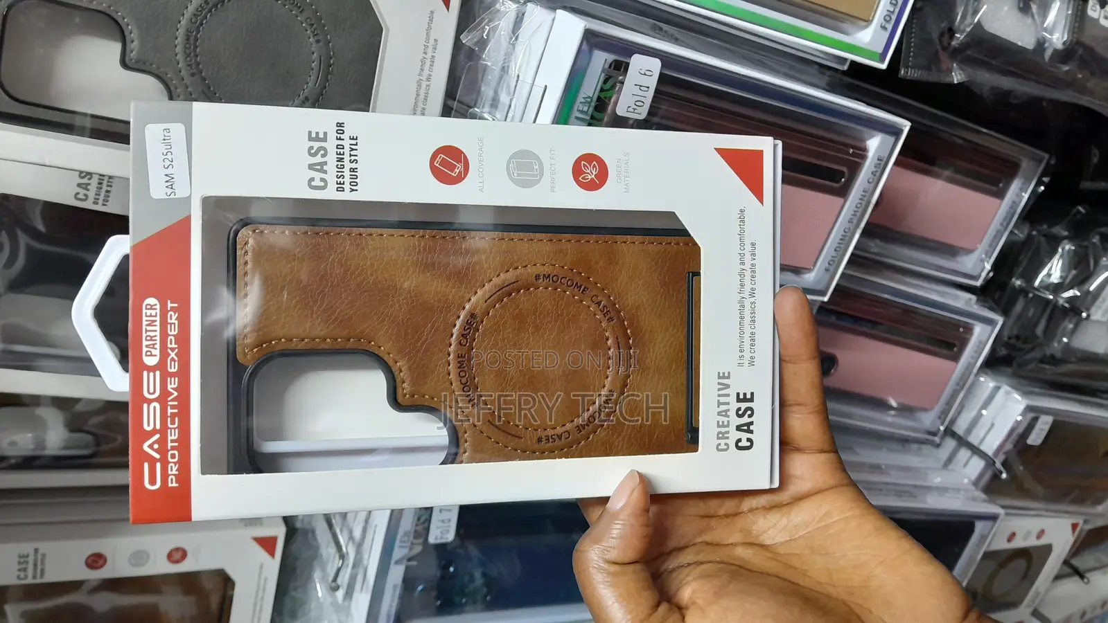 Busok Magnetic Leather Invisible Stand Samsung Galaxy S25 Ultra Case
