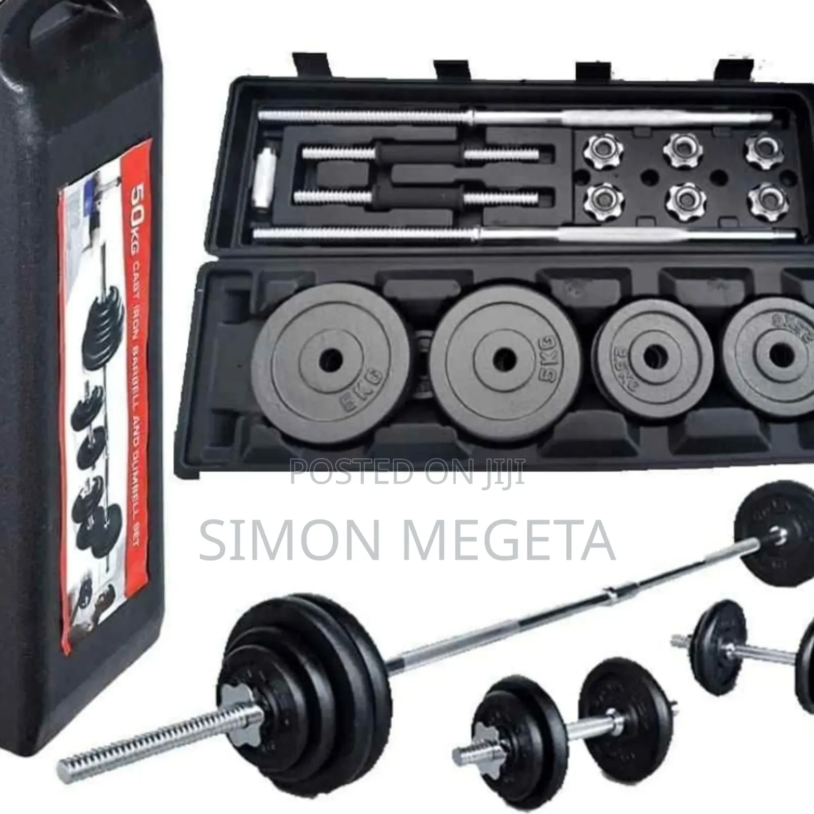 50kgs York Dumbbell Set With Barbell
