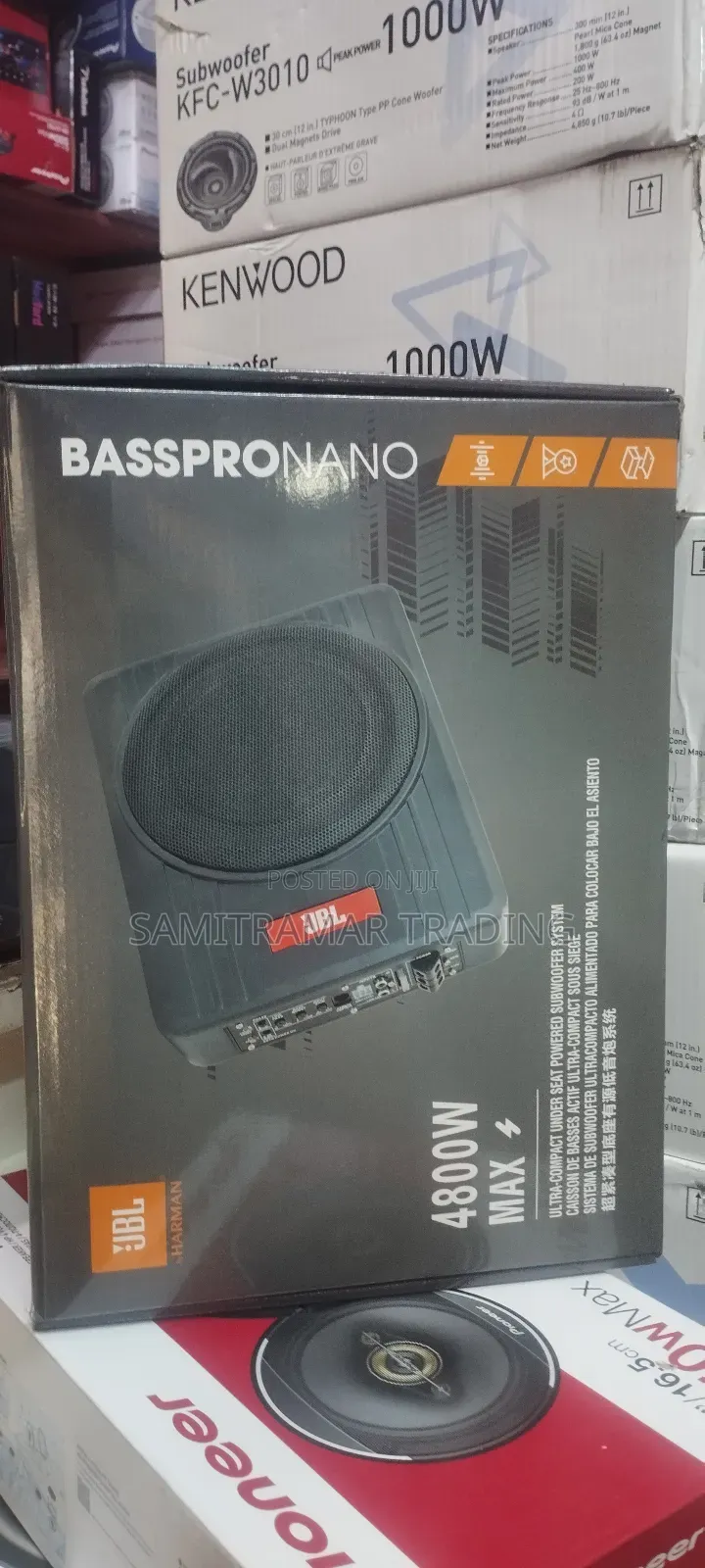 JBL Basspro Nano Slim Active High Power Car Underseat Sub Woofer