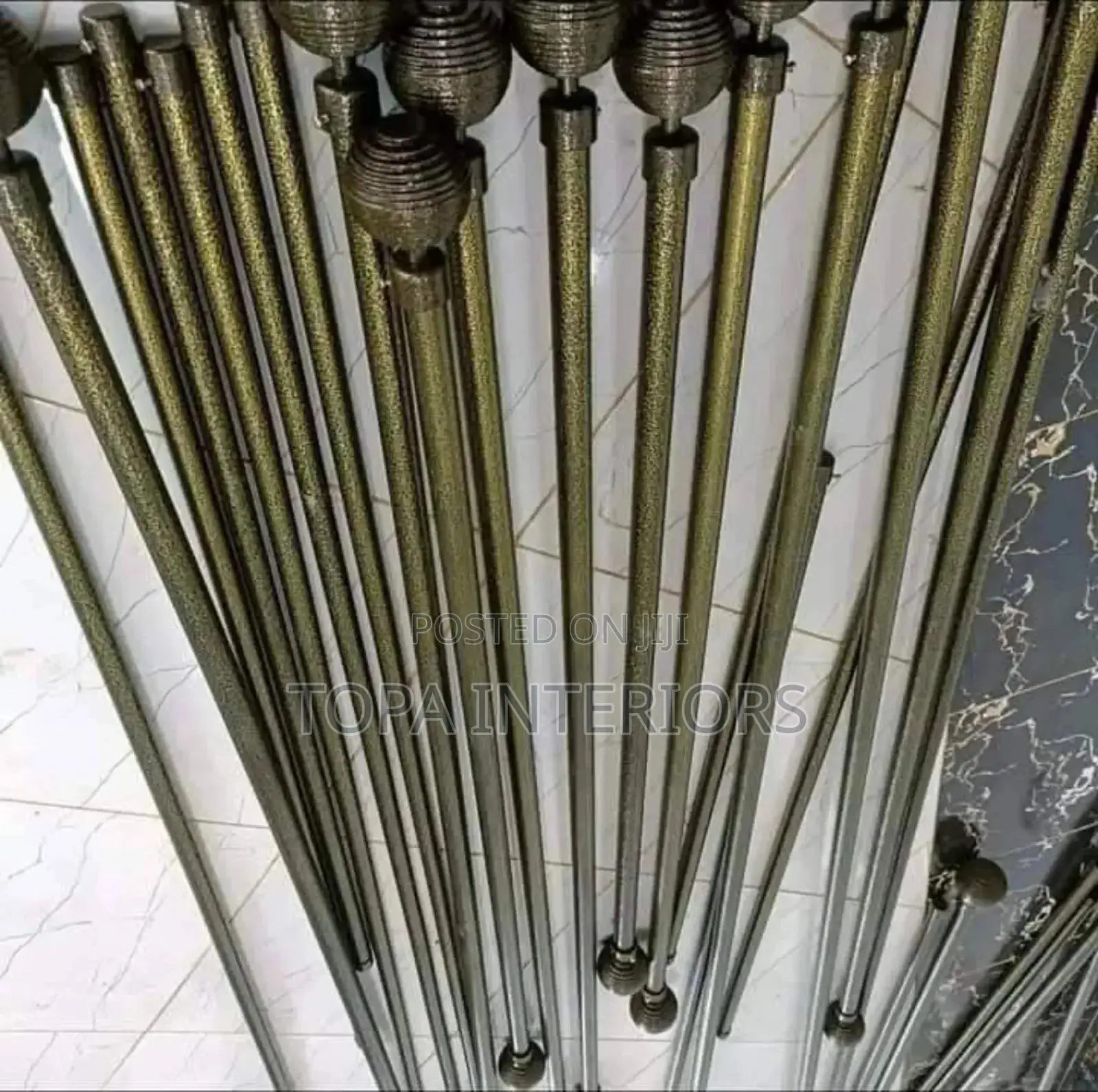 Greenish Gold Locally Fabricated Jua Kali Curtain Rods Per Metre