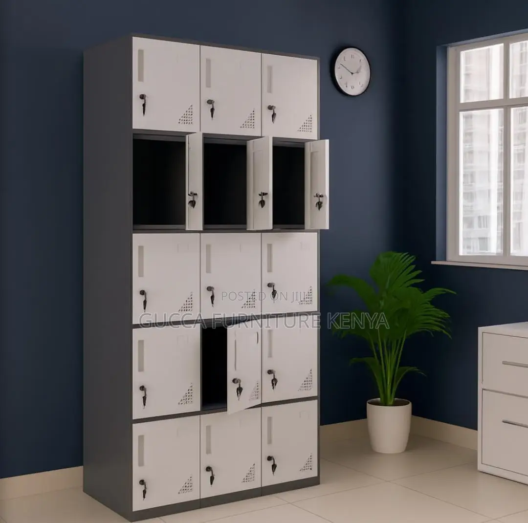15-locker Office Metallic Storage Cabinet