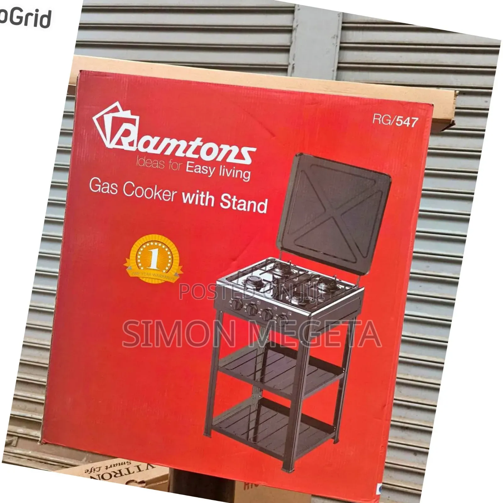New Ramton 4 Burner Cooker With Shelf Available