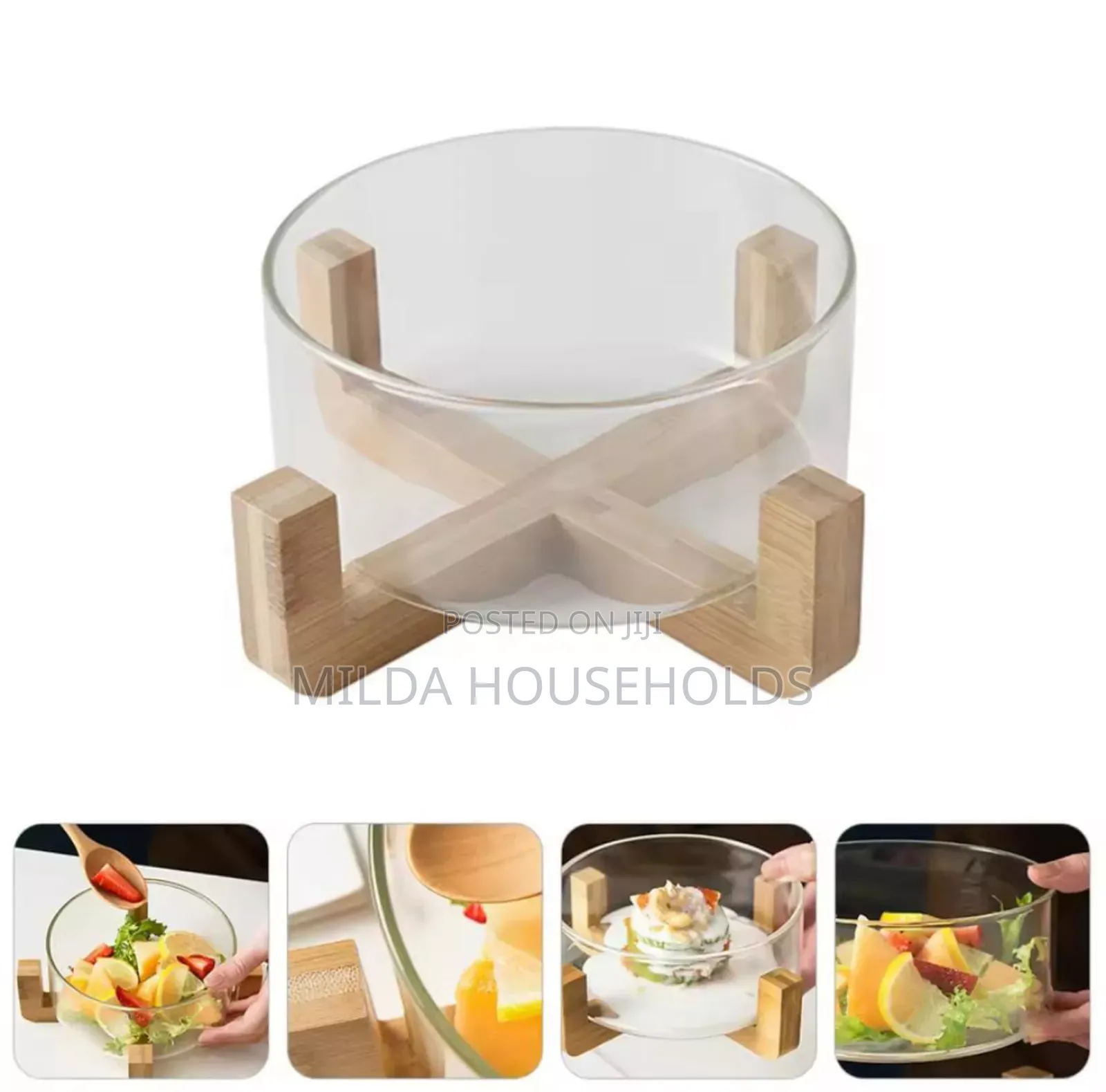 Borosilicate Glass Salad Bowl