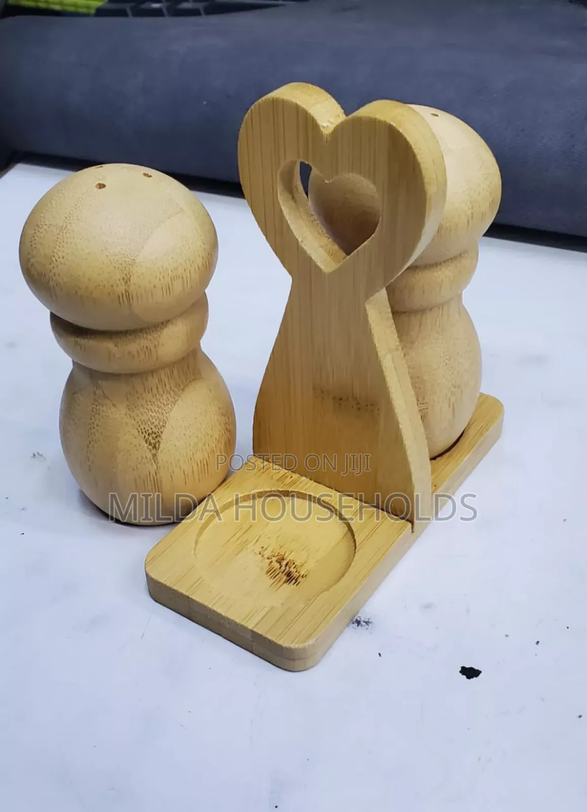 Salt and Pepper Shaker Set With Stand