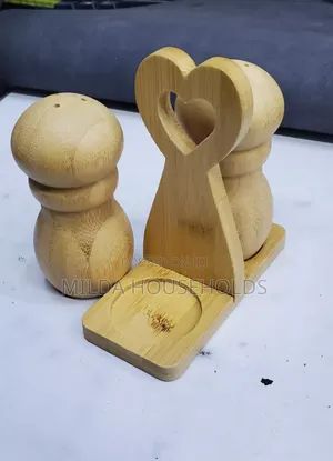 Salt and Pepper Shaker Set With Stand
