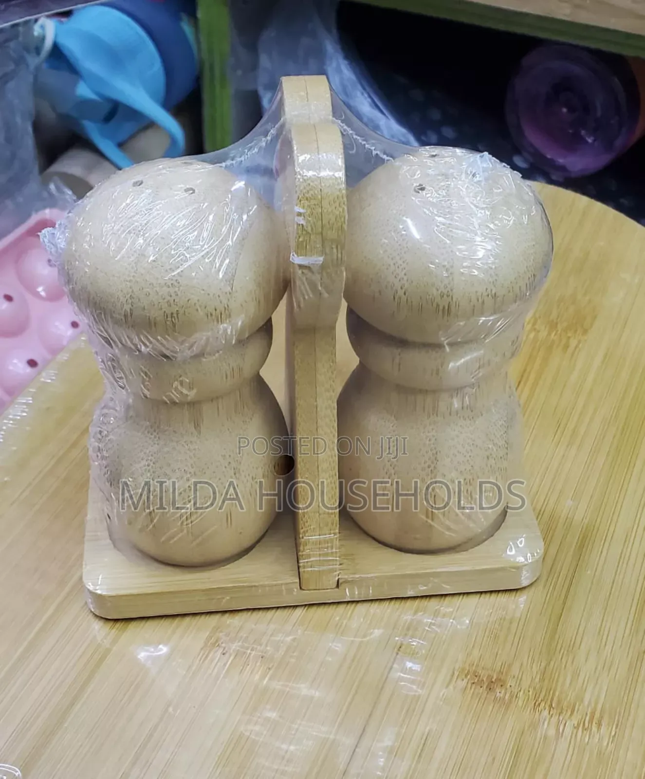 Salt and Pepper Shaker Set With Stand